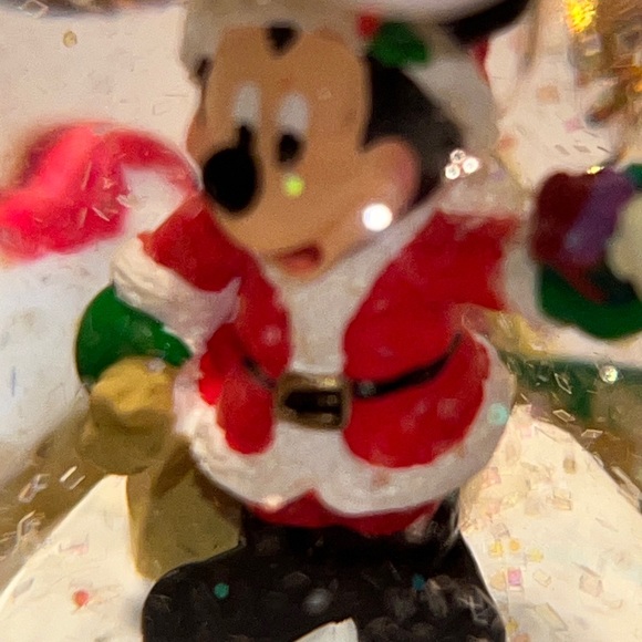 MICKEY Mouse Snow Globe Hanging Ornament Christmas Surrounded By Toys. Undated. - Picture 9 of 17